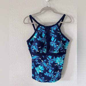 Land’s End Tankini Top with Keyhole Front in EUC